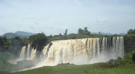 Panoramic view of the Blue Nile Falls