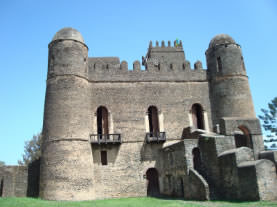 The 17th century castle of Fasiledes at Gondar