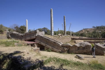 The granite obelisks of Axum are evidence of the greatness of the Ancient Ethiopian civilization. The fallen obelisk is the single largest piece of rock ever carved by a human being. 